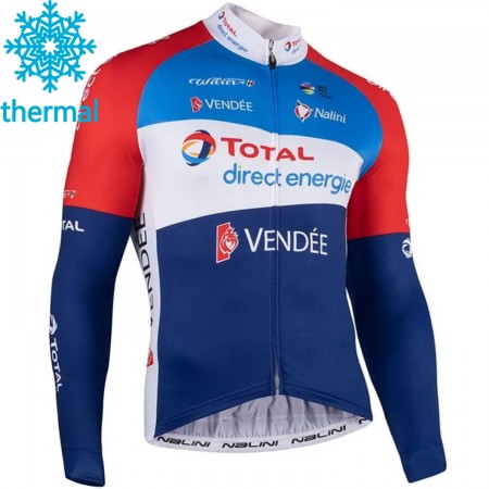 Maillot vélo 2021 Team TotalEnergies Hiver Thermal Fleece N001